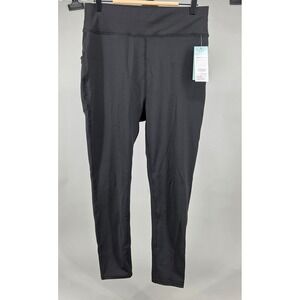 POP Fit Leggings Women 2XL Black High Waist Pocket Athleisure Sporty Minimalist